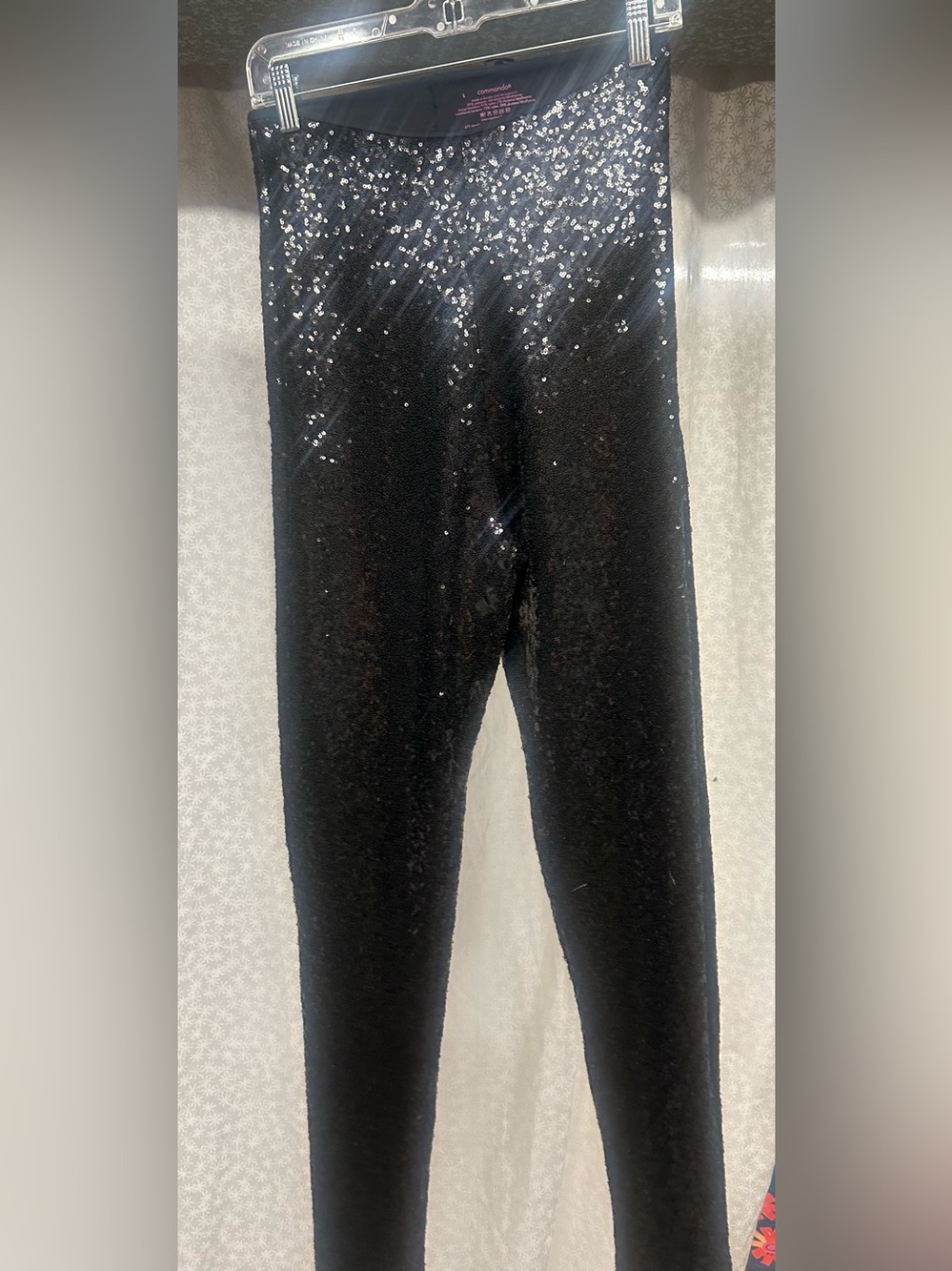 Black Sequin Leggings